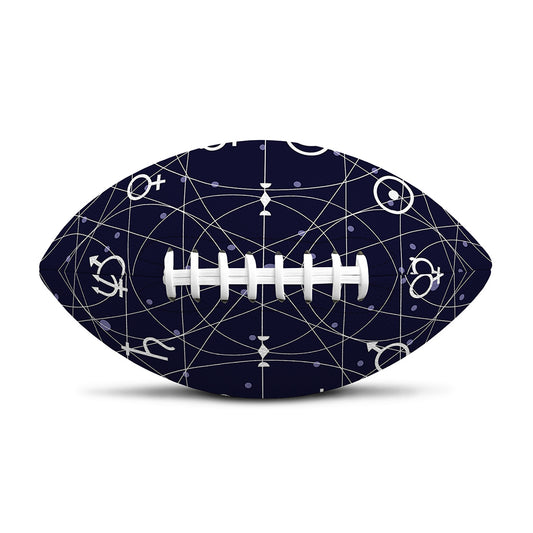 Geometric Moon Phase Print Rugby Ball