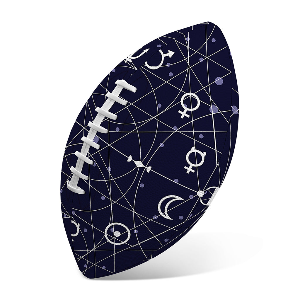 Geometric Moon Phase Print Rugby Ball