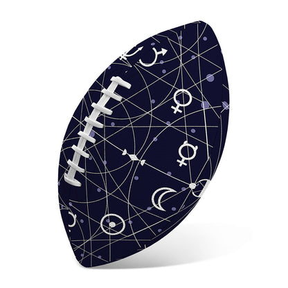 Geometric Moon Phase Print Rugby Ball
