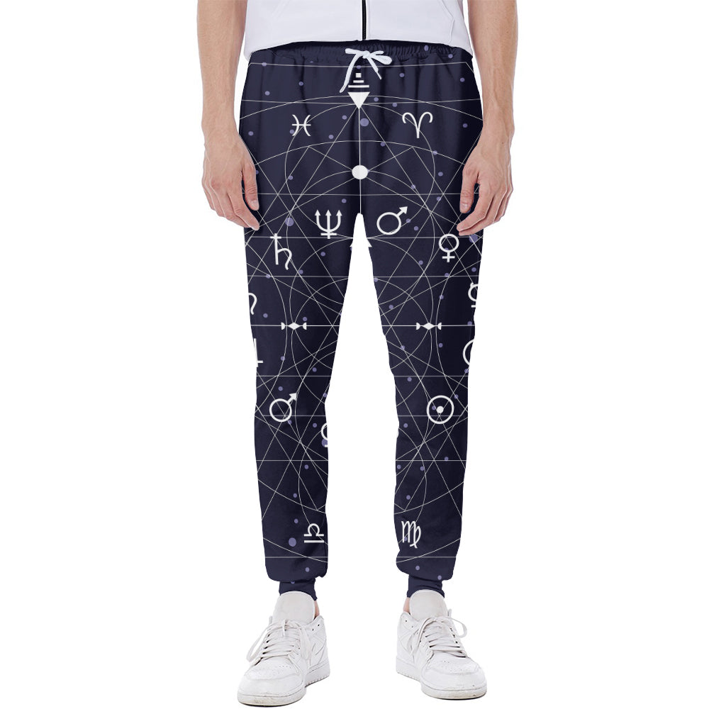 Geometric Moon Phase Print Scuba Joggers