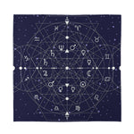 Geometric Moon Phase Print Silk Bandana