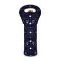 Geometric Moon Phase Print Single Neoprene Wine Tote