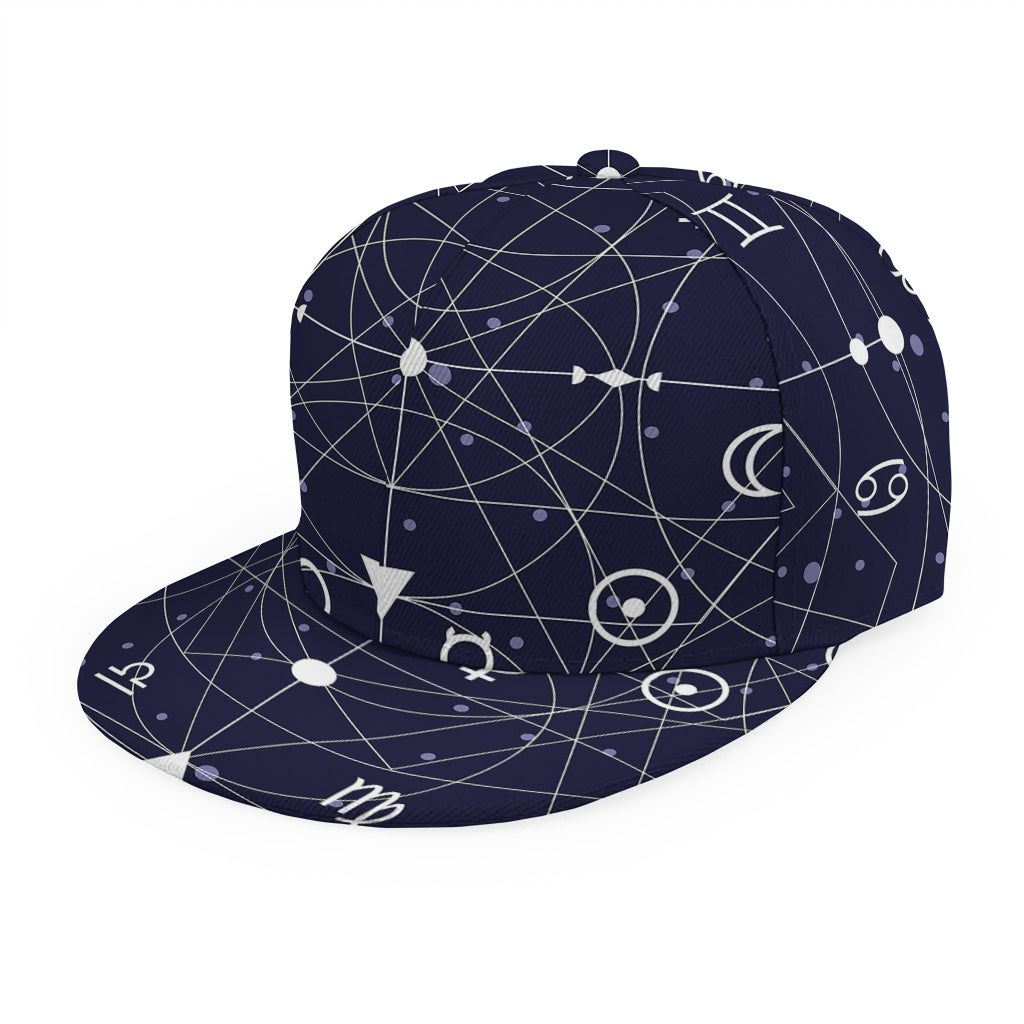 Geometric Moon Phase Print Snapback Cap