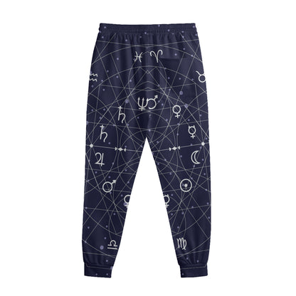 Geometric Moon Phase Print Sweatpants