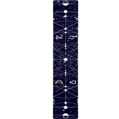 Geometric Moon Phase Print Table Runner
