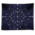 Geometric Moon Phase Print Tapestry