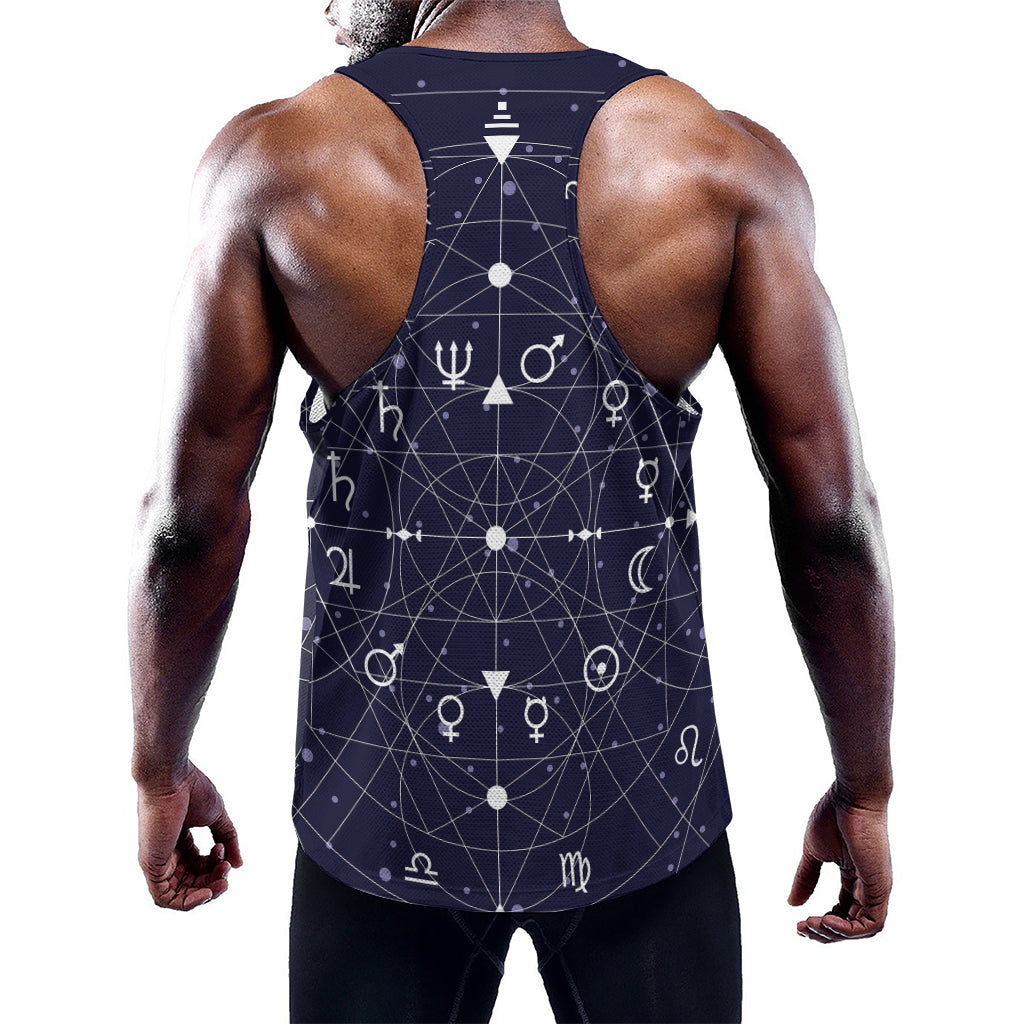 Geometric Moon Phase Print Training Tank Top