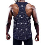 Geometric Moon Phase Print Training Tank Top