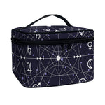 Geometric Moon Phase Print Travel Makeup Bag