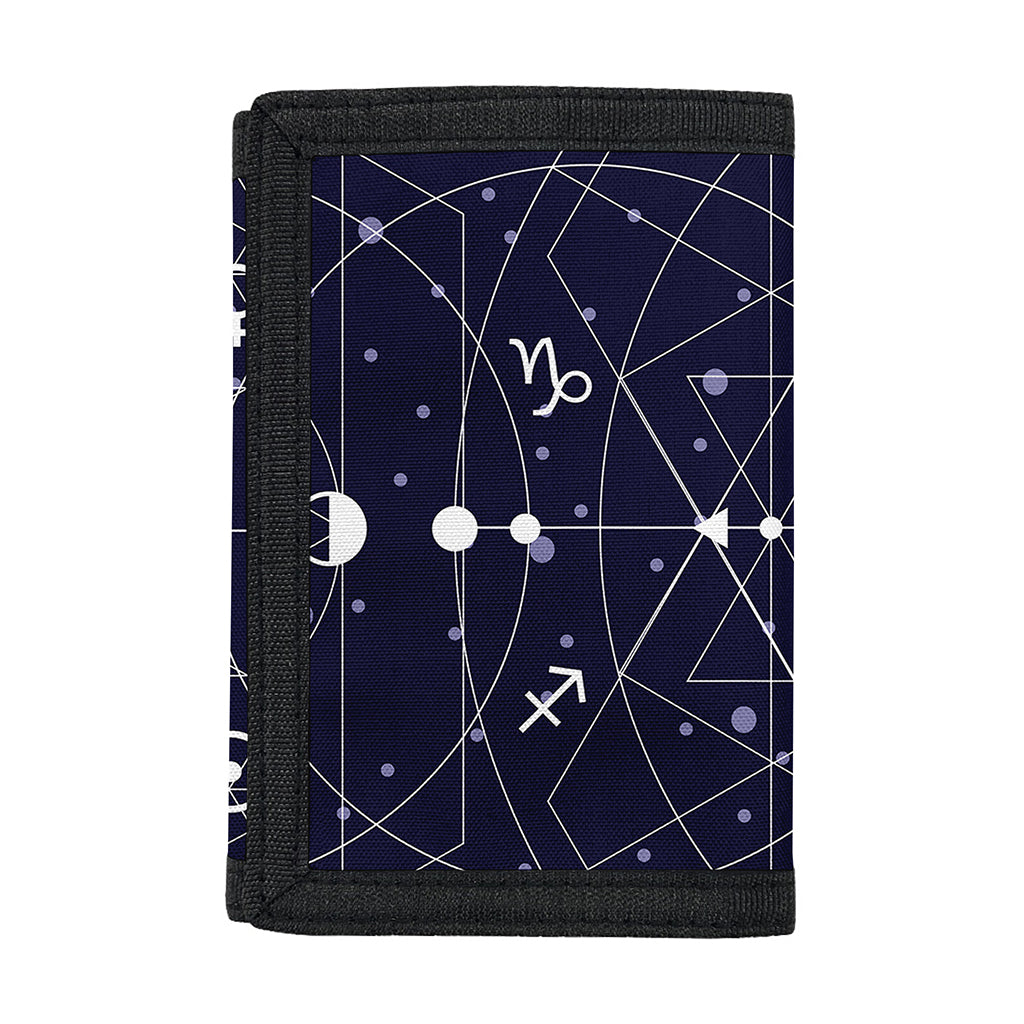 Geometric Moon Phase Print Trifold Wallet