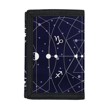 Geometric Moon Phase Print Trifold Wallet