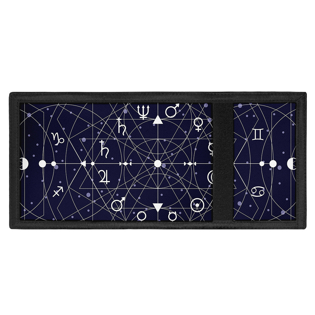 Geometric Moon Phase Print Trifold Wallet