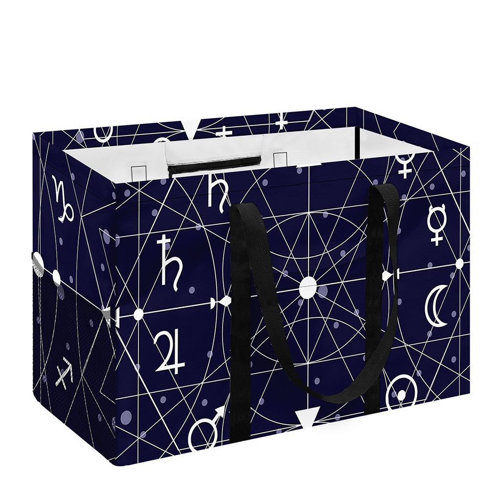 Geometric Moon Phase Print Utility Tote Bag