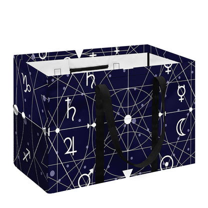 Geometric Moon Phase Print Utility Tote Bag