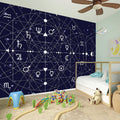 Geometric Moon Phase Print Wall Sticker