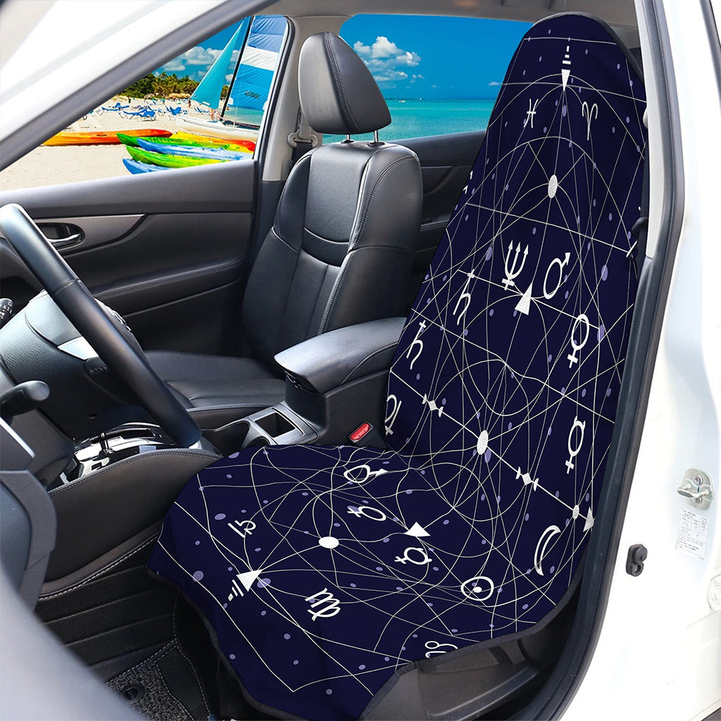 Geometric Moon Phase Print Waterproof Car Seat Cover
