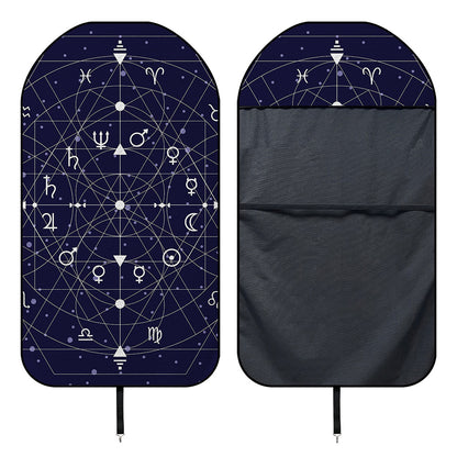 Geometric Moon Phase Print Waterproof Car Seat Cover