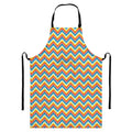 Geometric Native American Pattern Print Bib Apron With Pocket
