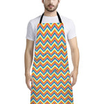 Geometric Native American Pattern Print Bib Apron With Pocket