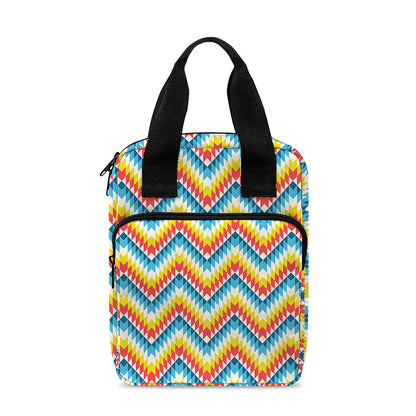 Geometric Native American Pattern Print Bible Tote Bag