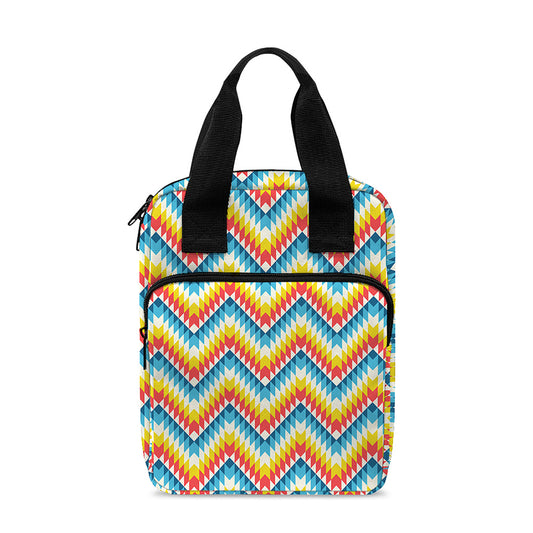 Geometric Native American Pattern Print Bible Tote Bag