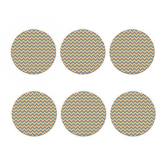 Geometric Native American Pattern Print Coaster Set