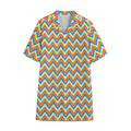 Geometric Native American Pattern Print Cotton Hawaiian Shirt