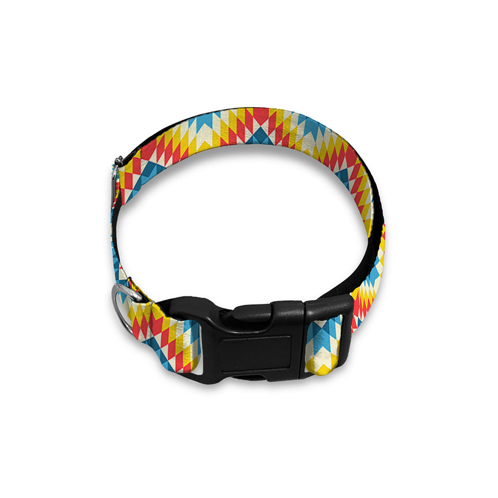 Geometric Native American Pattern Print Dog Collar