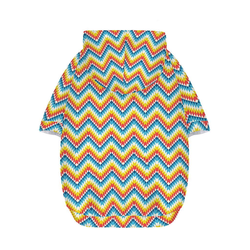 Geometric Native American Pattern Print Dog Zip Up Hoodie