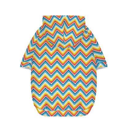 Geometric Native American Pattern Print Dog Zip Up Hoodie