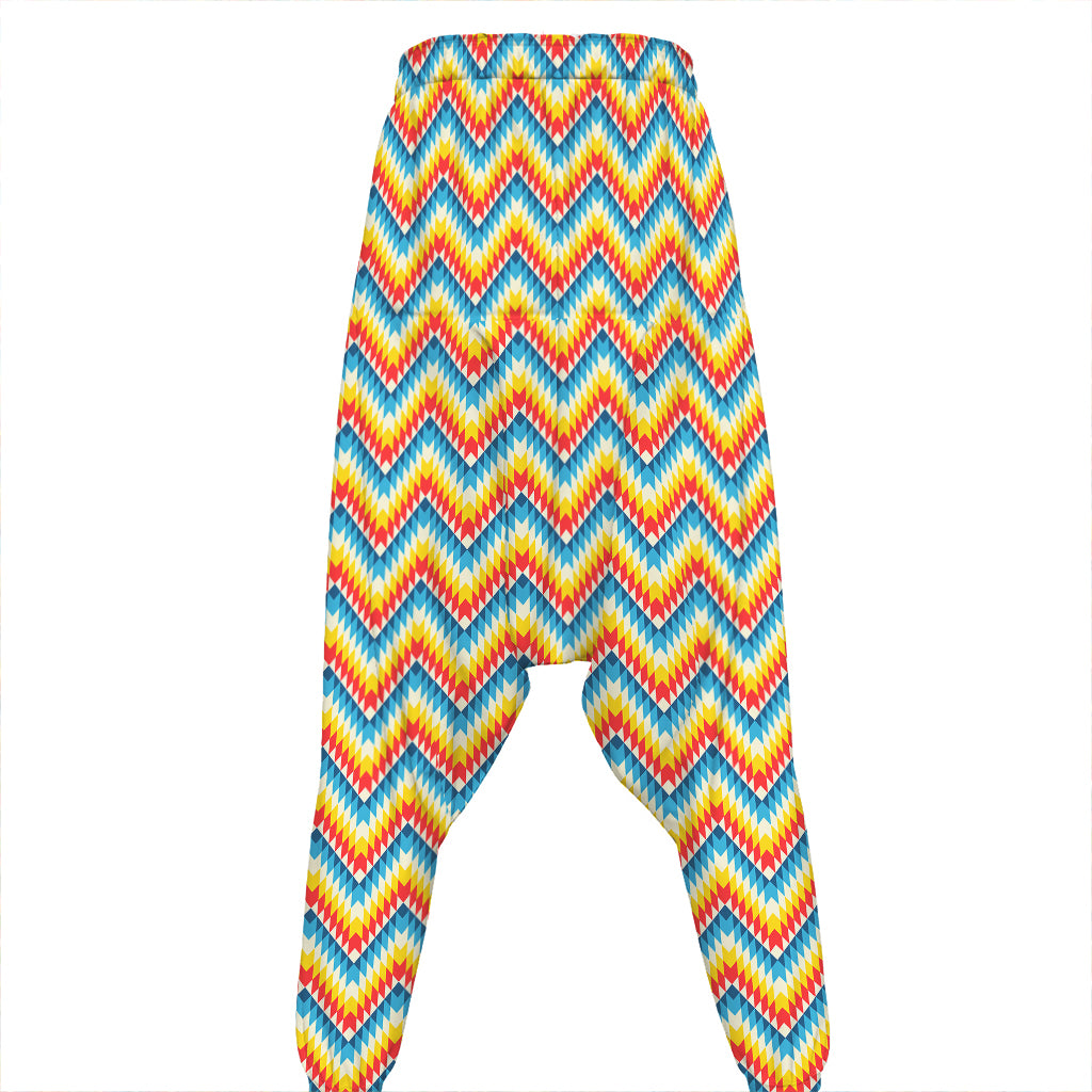Geometric Native American Pattern Print Hammer Pants