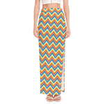 Geometric Native American Pattern Print High Slit Maxi Skirt