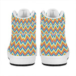 Geometric Native American Pattern Print High Top Leather Sneakers