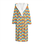 Geometric Native American Pattern Print Hooded Bathrobe