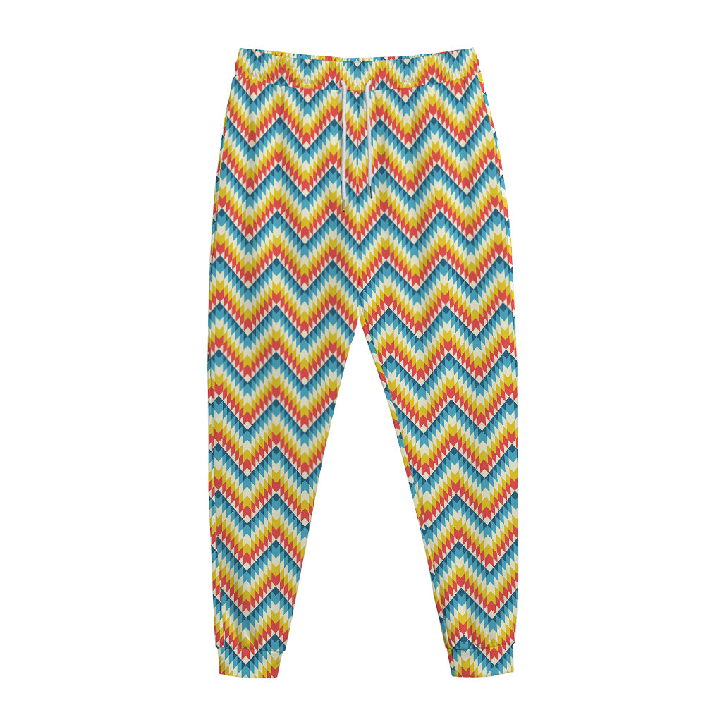 Geometric Native American Pattern Print Jogger Pants