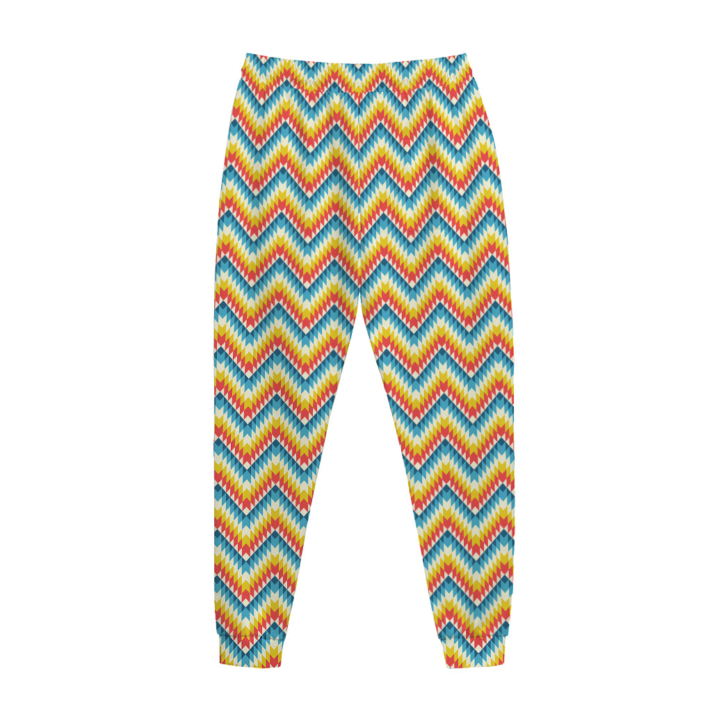 Geometric Native American Pattern Print Jogger Pants