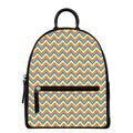 Geometric Native American Pattern Print Leather Backpack