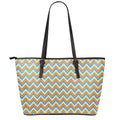Geometric Native American Pattern Print Leather Tote Bag With Zipper