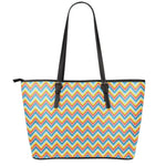 Geometric Native American Pattern Print Leather Tote Bag