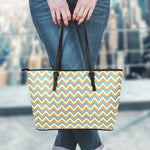 Geometric Native American Pattern Print Leather Tote Bag