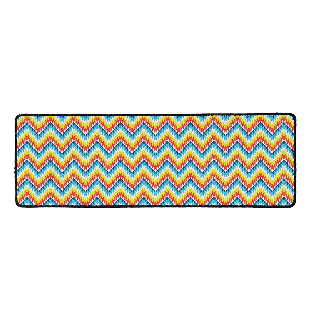 Geometric Native American Pattern Print Long Kitchen Mat