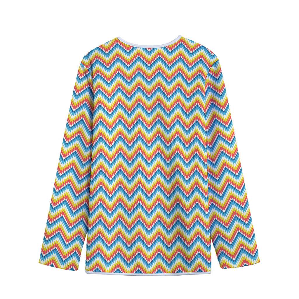 Geometric Native American Pattern Print Long Sleeve Short Coat