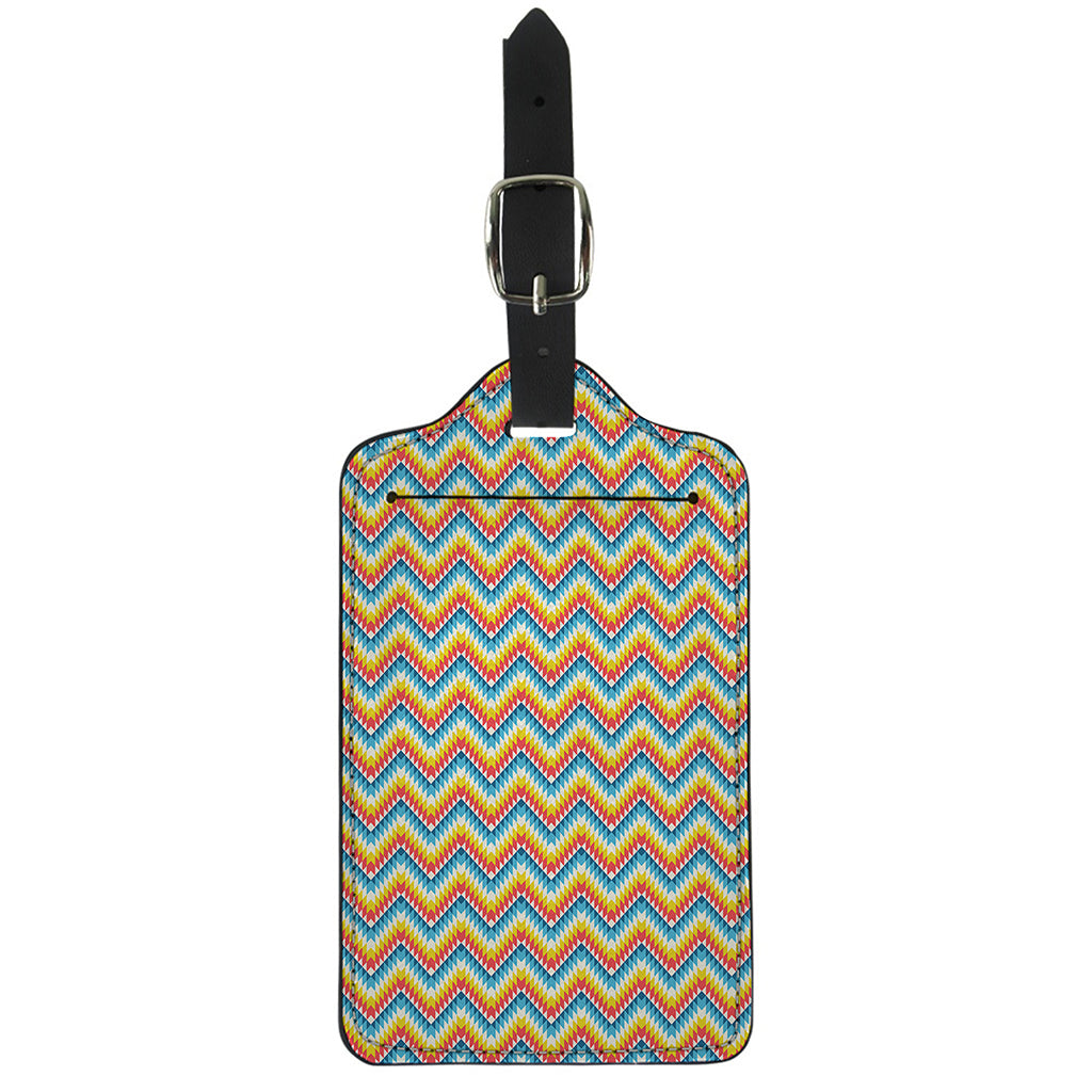 Geometric Native American Pattern Print Luggage Tag