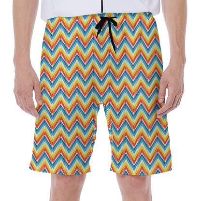 Geometric Native American Pattern Print Men's Beach Shorts