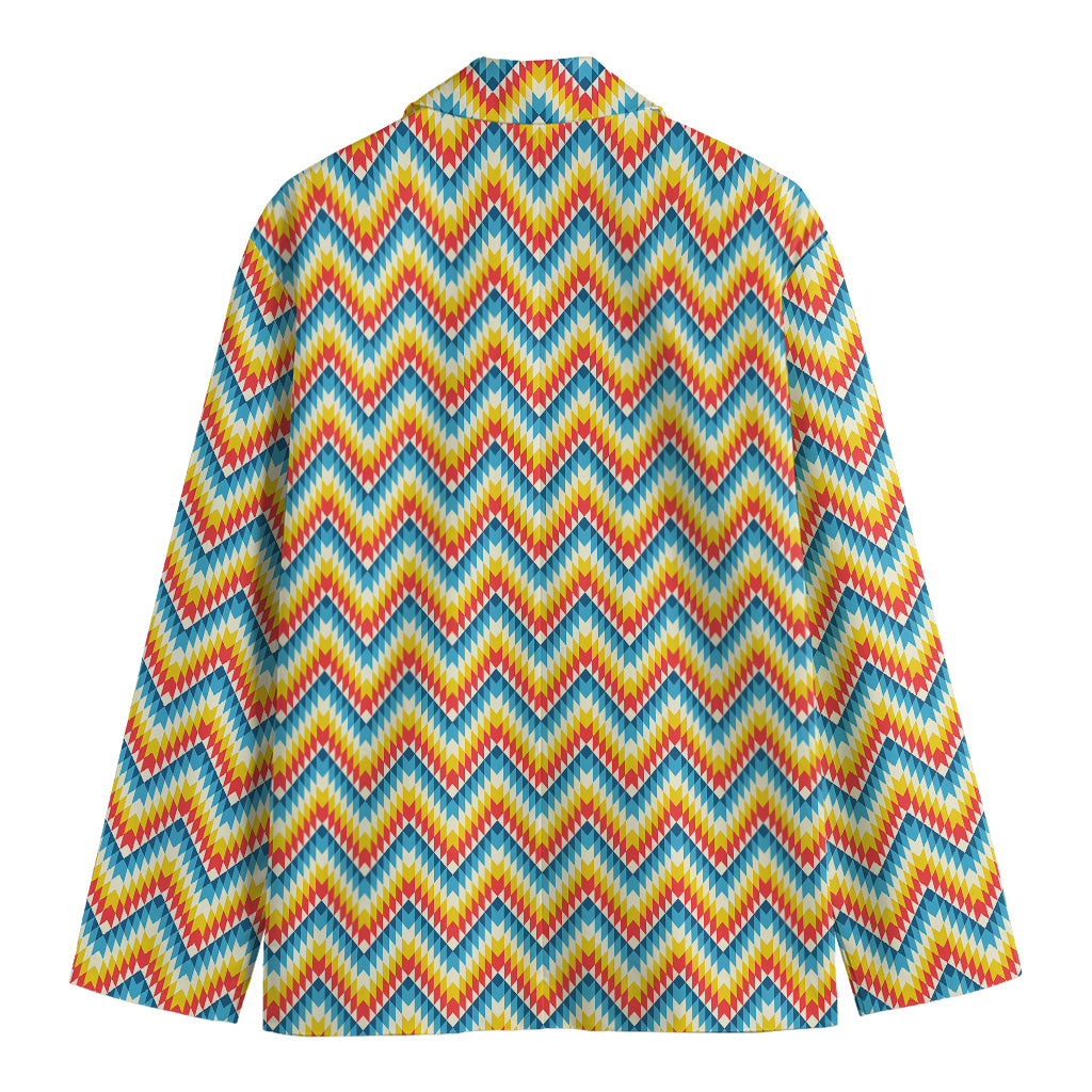 Geometric Native American Pattern Print Men's Cotton Blazer