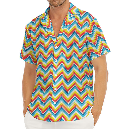 Geometric Native American Pattern Print Men's Deep V-Neck Shirt