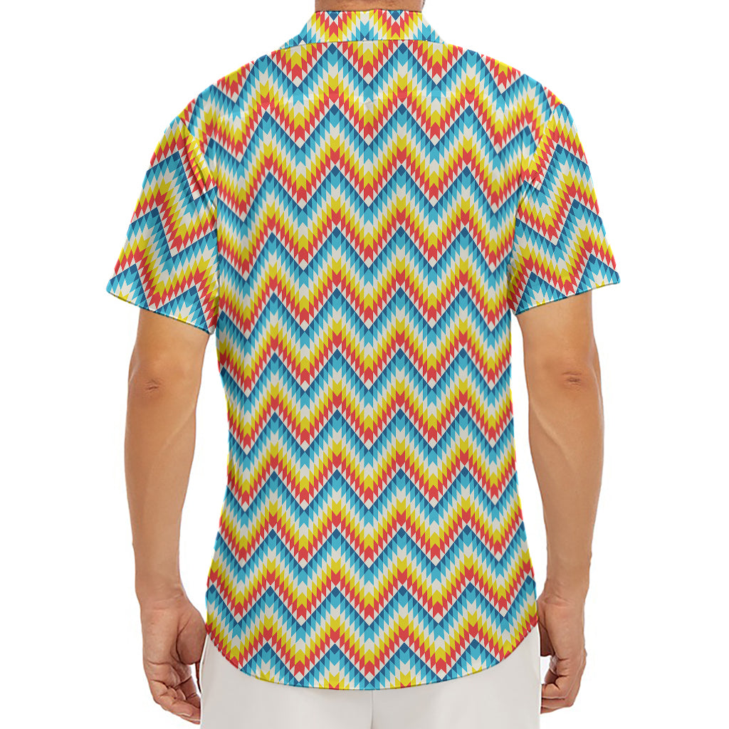 Geometric Native American Pattern Print Men's Deep V-Neck Shirt