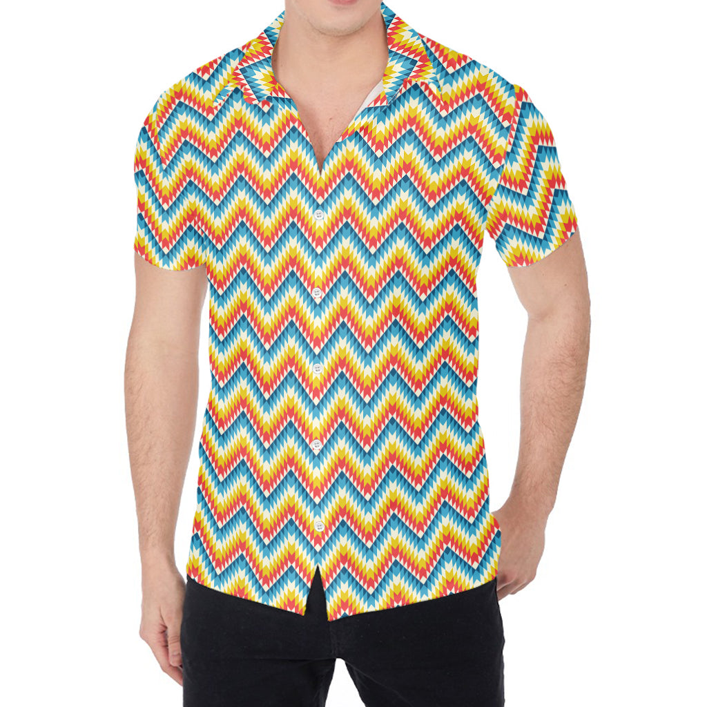 Geometric Native American Pattern Print Men's Shirt