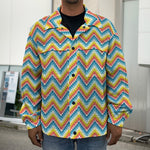 Geometric Native American Pattern Print Men's Shirt Jacket