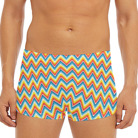 Geometric Native American Pattern Print Men's Short Boxer Briefs